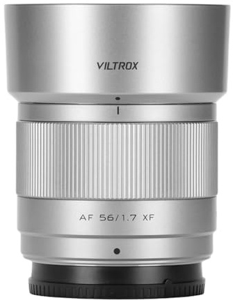 VILTROX 56mm F1.7 Fuji, 56mm f/1.7 XF für Fuji X Mount Objektiv, APS-C Objektiv für Fuji X-Mount X-T5 X-T4 X-T30 II X-S10 X-T200 X-T30 X-H1 X-H2 X-T3 X-M5, Silber
