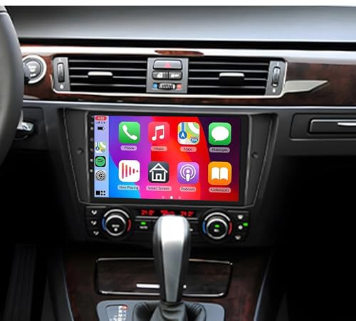 9 Inch Android 14 Car Stereo Radio for BMW 3 Series E90 E91 E92 E93 2005-2012 with Wireless Carplay Android, 2+32G Touchscreen Car Radio Android 14 Bluetooth GPS WiFi FM/RDS Backup Camera Mirror Link