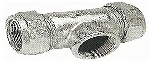 Gebo Armaturen Temperguss-Klemmverbinder T, beidseitig zum Klemmen 33,7 x 33,7 mm, 1 Zoll, 01.150.04.03