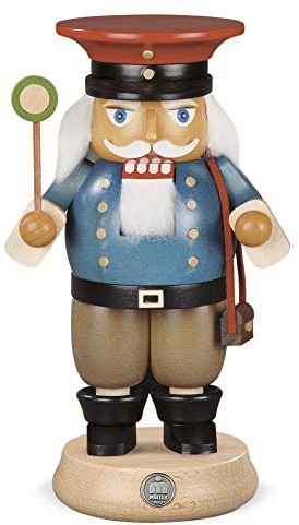 Mueller Nussknacker Eisenbahner, 23 cm hoch, original Erzgebirge Seiffen