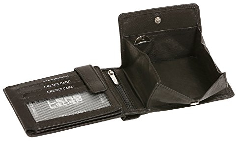LEAS Scheintasche Wiener Schachtel Echt-Leder, schwarz Special Edition