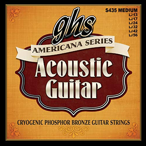 GHS Americana Series - S435 - Acoustic Guitar String Set, Phosphor Bronze, Light, .013-.056