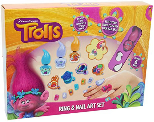 Trolls Ring And Nail Art Set