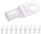 SELTERM 2 AWG (35 mm²) - 1/4 (M6) ⌀ Hole UL Marine Grade Wire Lugs, Battery Cable Ends, Tinned Copper Eyelets, Tubular Ring Terminal Connectors [B46] - 10 Pack