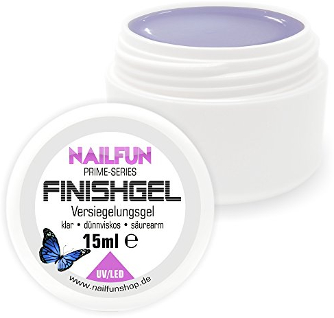 NAILFUN Prime Versiegelungsgel [15ml] UV & LED dünnviskose hochglänzend selbstglättend Finish-Gel