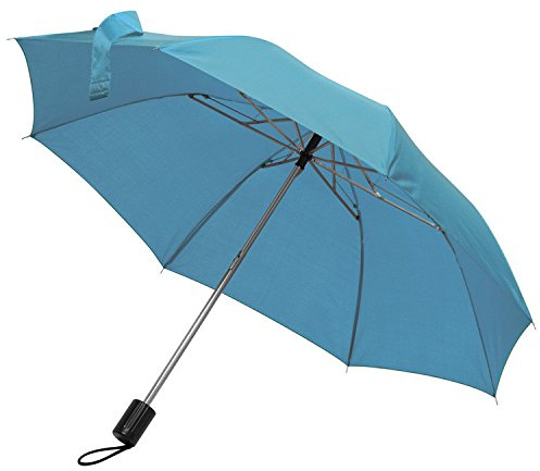 Taschen-Regenschirm / mit Schutzhülle / Farbe: hellblau