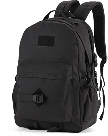 YuanWen Hiking Backpack 40L Casual Backpack Military Tactical Rucksack Waterproof Assault Pack School Bag for Men Women Camping Laptop Backpack Trekking Backpack Black