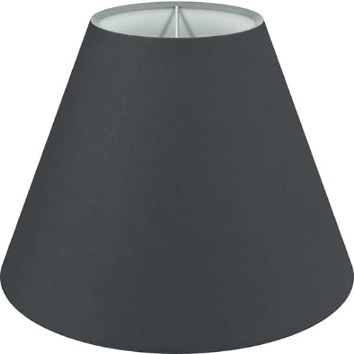 Wogati® Lampenschirm in Verschiedenen Größen & Farben | Schwarz/Größe: M | E27 | Baumwolle | Für Stehlampe, Hängelampe und Tischlampe
