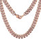 ChainsHouse-Chaîne cubaine de Miami-Alliage de cuivre-Largeur 7MM-Collier pour Homme Femme-Plaqué Or Rose-Spécial cadeau-Bijoux populaires