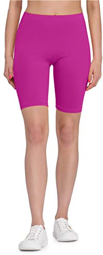 Bellivalini Leggings Corti in Viscosa Donna BLV50-149 (Fucsia-2, S)