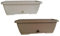BricoQui FIORIERA BALCONETTA Vaso Vimini con Raccoglitore 50 CM Bianca Tortora (Bianco)