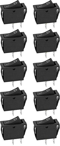 10 Pièces Interrupteur à 2 Broches, Interrupteur à Bascule Marche/Arrêt, Borne Argentée Accessoires Ménagers KCD3 à 2 Positions, Commutateurs Industriels Tension Nominale 16A250VAC. 20A125VAC