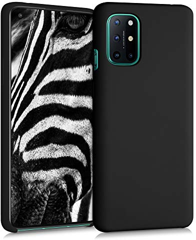 kwmobile Hülle kompatibel mit OnePlus 8T Hülle - Silikon Handy Case - Handyhülle weiche Oberfläche - kabelloses Laden - Schwarz