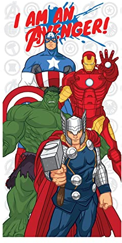 Jerry Fabrics Avengers Duschtuch Badetuch Strandtuch 70 x 140cm, Bunt