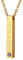 Suplight 18k vergoldet Anhänger in Stäbchen Form mit Geburtsstein personalisiert Zylinder Kette mit 46+5cm Rolokette Cremation Schmuck für Frauen