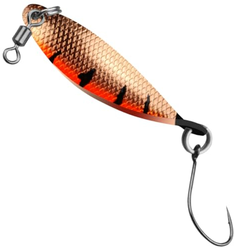 FTM Spoons zum Forellenangeln Spoon WOB 3,2g 4cm, Farbe:kupferfarben gestreift/kupferfarben