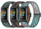 HUYIIO 3 Pack Adjustable Elastic Watch Strap Compatible with Charge 5 Straps, Soft Breathable Nylon Sport Band Stretchy Replacement Wristband For Women Men (Boho Purple, Boho Blue, Boho Arrow)