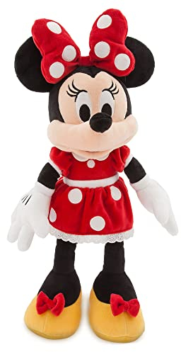 Disney Store Minnie Maus Offizielles mittelgroßes Kuscheltier für Kinder 47 cm, Kuscheltier mit Stickereien und weicher Oberfläche im typischen roten Kleid, geeignet ab 12 Monaten