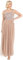 Maya Deluxe Damen Ladies Womens Maxi Dress Wide Straps Sleevless Square Neckline Embellished For Wedding Guest Prom Brautjungfernkleid, Taupe Blush, 46 EU