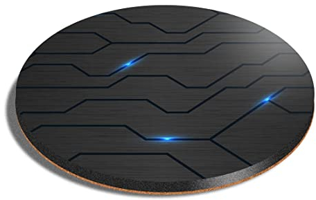1 x Round Coaster - Futuristic Technology Gaming Style Cork Backed MDF Glossy Tea Coffee Accessory #21568