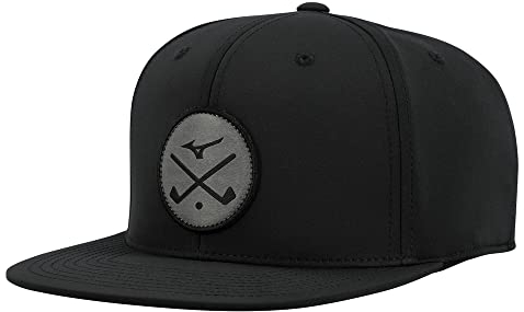 Mizuno Damen Crossed Clubs Snapback Hat Golfmütze, Schwarz, Einheitsgröße