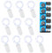 Guirlande lumineuse LED avec batterie, 1 m de batterie, guirlande lumineuse avec petite pile (5 piles supplémentaires), Noël, fête, décoration de mariage (10 paquets de 1 m, 10 LED, blanc froid)