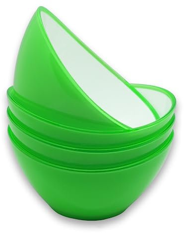 Linden Berg Schüssel Set 4 Stück 13,5 cm, 0,4 Liter, Kunststoff, bruchfest, spülmaschienengeeignet, grün