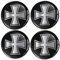 Biomar Labs® 4 x 65mm Aufkleber 3D Silikon Schwarz Silber Iron Cross Eisernes Kreuz Für Radkappen Nabenkappen Radnabendeckel Rad-Aufkleber Nabendeckel A 11265