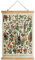 Vintage Wildblumen Poster mit Holzrahmen, Retro Stil Wanddekoration Kunst Malerei, Muster gedruckt auf Leinen ohne Verblassen, fertig zum Aufhängen (30 x 40 cm)