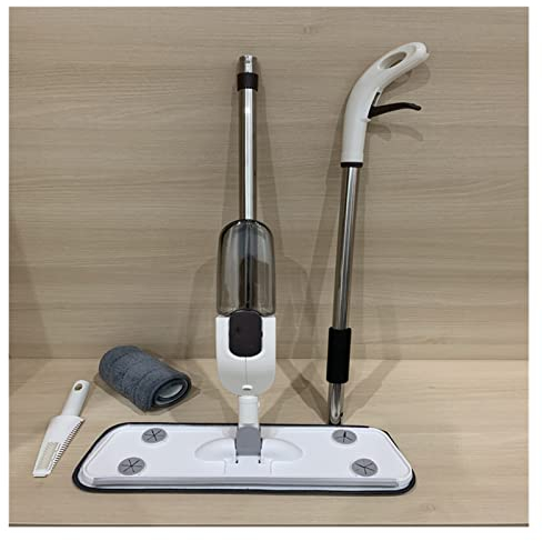 Trapeador/trapeador para Piso Plano Trapeador Plano para Limpieza de Pisos, Trapeador para Piso de Madera húmedo seco Trapeador en Aerosol de Microfibra con rociador para Cocina Piso de Madera Dura