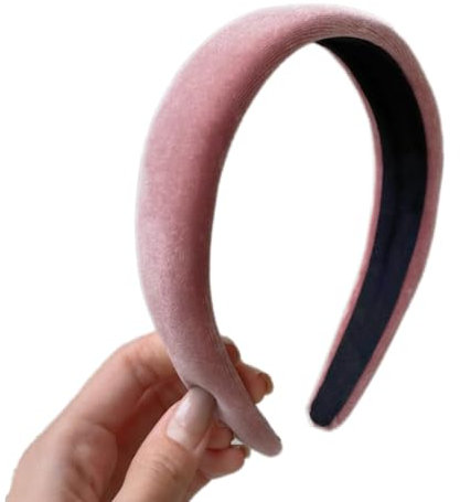 1 Stück Damen Haarreif Samt Stirnbänder Vintage Haar Accessoires Haarband Haarreifen Stirnband Kopfband Stirnreifen Haarschmuck Kopfbedeckung für Tägliches Tragen für Frauen Mädchen,Rosa