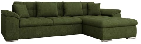 Mirjan24 Ecksofa Diana Premium Eckcouch mit Bettkasten und Schlaffunktion Polsterecke Sofa Couch Farbauswahl Schlafsofa Couchgarnitur Bettsofa (Magni 206.07, Seite: Rechts)
