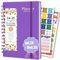 BLESWIN Kalender 2025 2026 A5, 18 Monate Wochenplaner von Januar 2025-Juni 2026, 20,8 x14,4 cm Terminplaner 2025 A5 1 Woche auf 2 Seiten, Kalender 2025 Buchkalender, Perfekter Organizer Violett