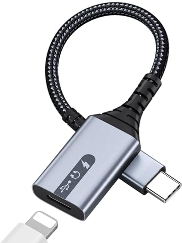 MMOBIEL USB-C to 8 Pin Adapter Compatible with Lightning Female to USB-C Male Converter for Audio, Charging & Data Transfer-Headphone Cable for iPhone 16 15, iPad, MacBook, Galaxy S25 S24 S23 S22 etc.