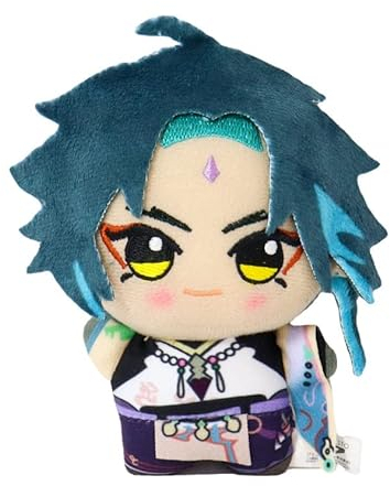 TANSHOW Eanman Genshin Impact Plüsch Schlüsselanhänger Merch Anhänger Puppe 4 Zoll Kissen Dekorationen (Xiao)