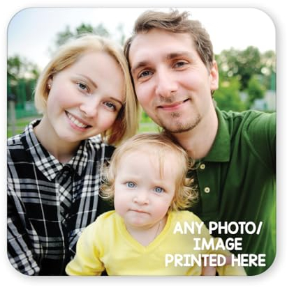 Shopagift Personalised Fridge Magnet Any Photo Image for Birthday Wedding Anniversary Valentines Father's Day Keepsake Memory Mother's Day or Baby Custom Gift - 5cm x 5cm
