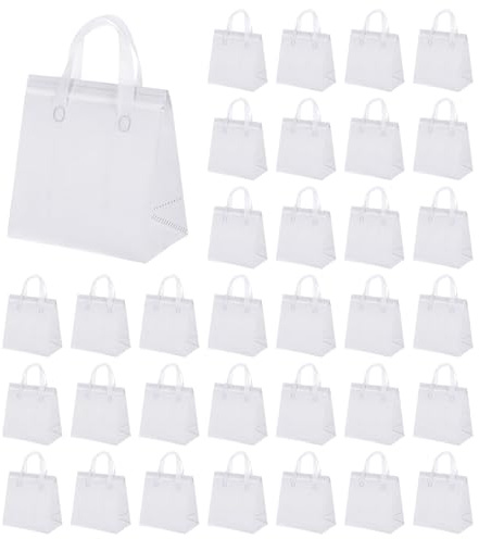 sourcing map Isolierte Taschen zum Mitnehmen, isolierte Einweg-Lunch-Taschen, Einweg-Kühltaschen für heiße und kalte Speisen, weiß, 9.4 x 5.9 x 10.2