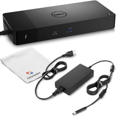 Dell WD22TB4 Thunderbolt 4 Docking Station Bundle - Include dock universale Dell WD22TB4 Thunderbolt 4, adattatore di alimentazione 180W, panno in microfibra, docking station USB C per laptop (nuova)