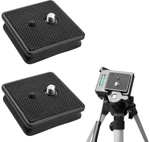 XPEX 2 Stück Schnellplatte, Schnellwechselplatte Für Kamera, Schnellbefestigungsplatte Für Universalstativ,Schnellwechselplatte Stativ,Stativ Schnellwechselplatte(41 * 41Mm)