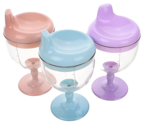 TOPBATHY Ensemble De Gobelets pour Tout-Petits De 180 ML Gobelets en Plastique Anti-Fuite avec Échelle pour Enfants Robustes Et Légers pour Jus