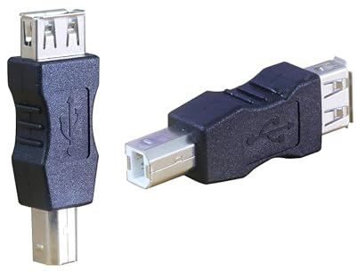 FENGHAISHUN USB Type B Male Print Adapter to USB 2.0 Type A Female Converter USB AF/BM Connector Type A Female to USB B Print Male Plug 2pcs