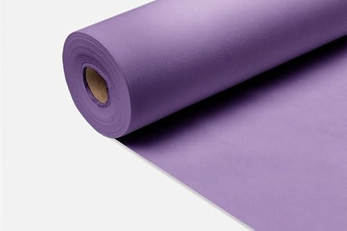 Mantel Papel Precortado Polipropileno para Mesa - Manteles Textura Tela Desechables - Rollo de 1,20 x 50 Metros con Precorte en 40 cm - Para Eventos, Restaurante y Navidad (Lila, Precorte 40 cm)