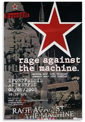 YRAEYWAER Poster Rage Against The Machine, ästhetische Dekoration, Wohnzimmer, Wohnzimmer, Wandkunst, Dekoration, Poster, 30 x 45 cm, ungerahmter Stil