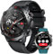 Montre Connectée Homme Smartwatch avec Appel: 1.42 Ronde Smart Watch homme Surveillance Santé Fréquence Cardiaque Sommeil 123+ Modes Sportif Fitness Tracker Montre Intelligente Compatible Android iOS