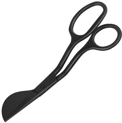 KUONIIY Applikationsschere, Entenschnabel-Schere für Kunst, Basteln, Tufting, Handarbeiten und Sticken, 15,2 cm, Schwarz