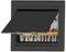 Trampilla Pladur Panel Panel de acceso blanco y negro para puerta de servicio de plomería, electricidad y paneles de yeso/trampilla de inspección - Placa de cubierta de solapa(Black,150x150mm/6x6inch)
