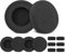 SOULWIT 6 Piezas Almohadillas Repuesto para Koss Porta Pro, KSC11, KSC17, KSC75 Auriculares, Cojines Cascos Esponja Suaves y Duraderas con Espuma de Alta Densidad - Negro