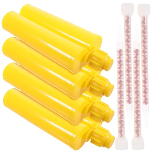 Uonlytech 4ensembles Tubes De Colle Réutilisables Pour Mastic De Tubes Recharges Universels Pour Scellement Et Étanchéité Compatible Avec Silicones Et Résines Pratique Et