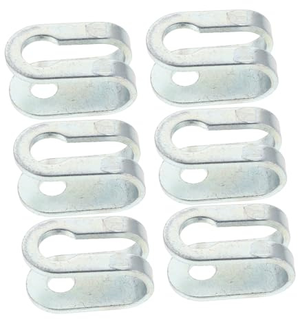 NOLITOY 6pcs U Shape Cable Stoppers for Gym Equipment Steel Wire Rope Clips Noise Minimizing U Clips for Fitness Cable Replacement and Secure Pulley Machine Connection