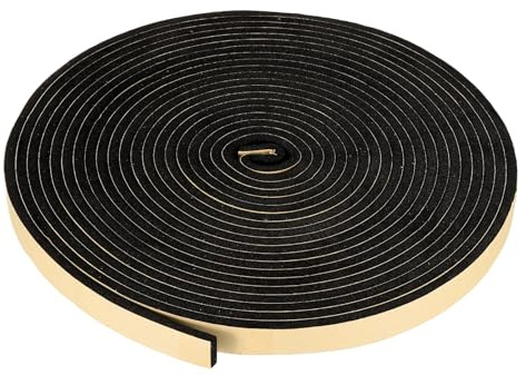 PATIKIL Foam Insulation Tape for Door 25mm W x 6mm T x 10m L Black | Self Adhesive,Weather Stripping Door Seal Strip,for Window Air Conditioning